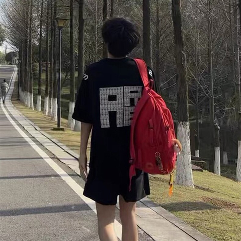 万针全刺绣工艺抖音得物高品质260克重磅纯棉双纱美式高街短袖T恤,男装T恤,电商A486