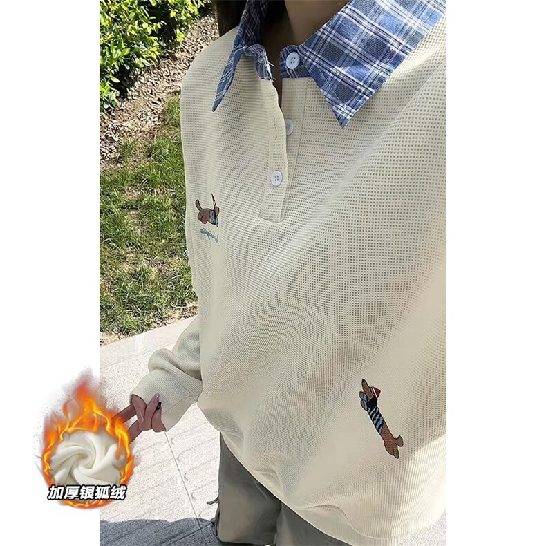 新款银狐绒宽松480g重磅刺绣假两件卫衣男W5380J加绒-特P45控88,男装卫衣,电商A001