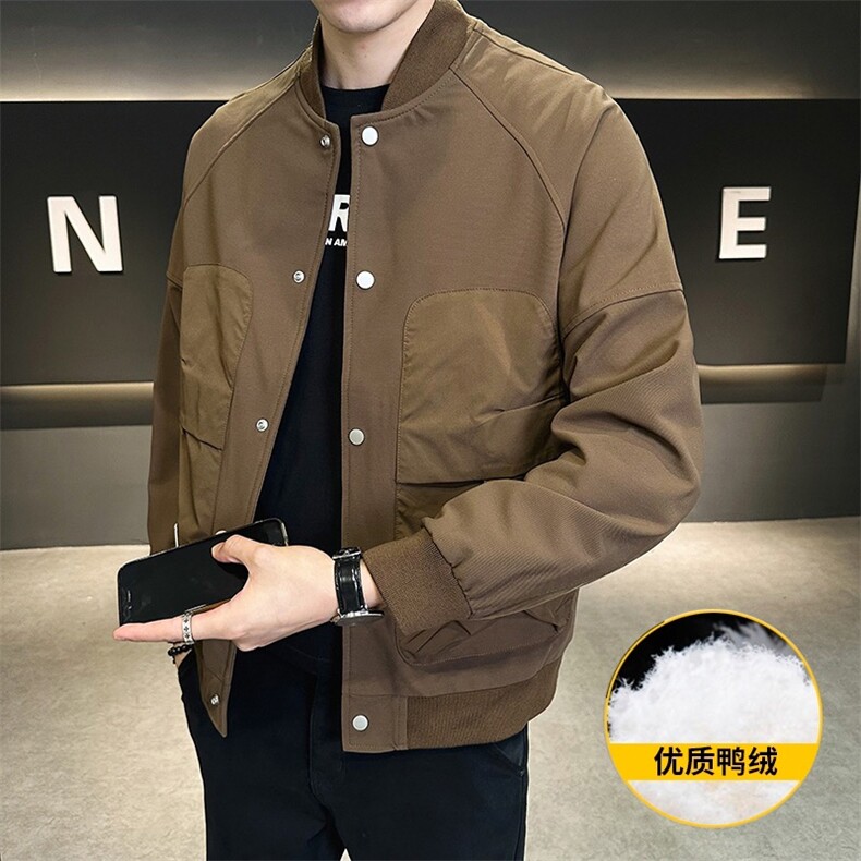 M523-P150数据款冬季男装棒球领外套简约工装羽绒新标9916羽绒,男装羽绒服,星座703-1