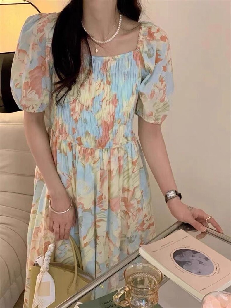 夏款连衣裙，女装连衣裙，春语雨桐