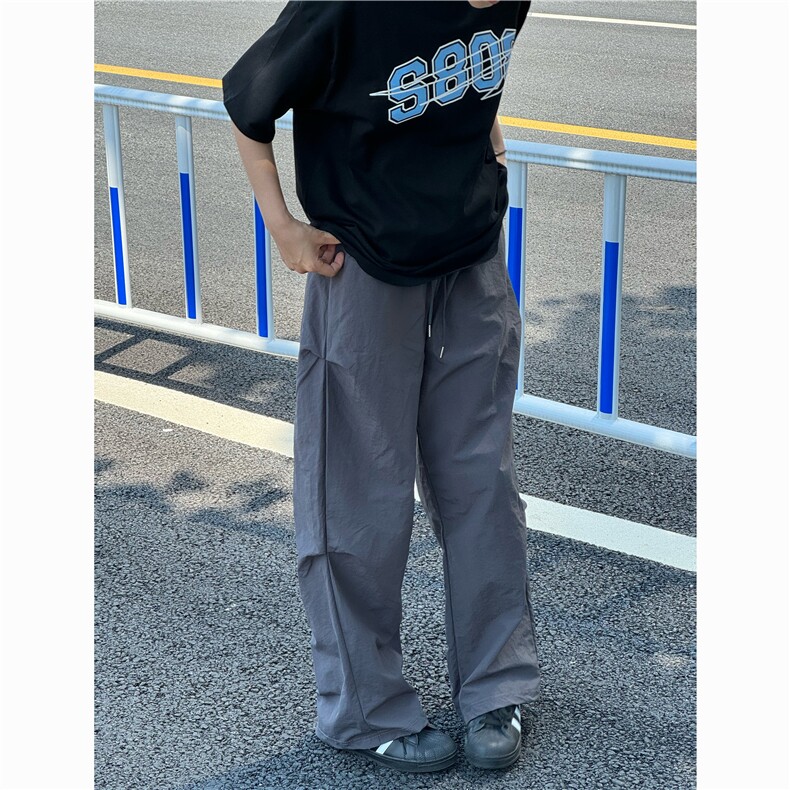 薄款夏季冰丝速干休闲冲锋裤宽松直筒户外休闲裤,男装休闲裤,星座410-7