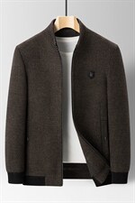 加厚夹克中年男爸爸冬装中年立领休闲外套时尚上衣SFT82168-P185，男装夹克，电商B212（原钱塘6029）