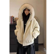 现货(网图)毛领座山雕800克加厚绒毛连帽棉服情侣313B-PM09-P90，男装棉衣，星座313B