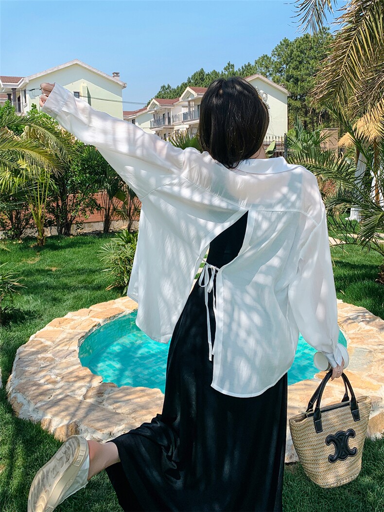 休闲衬衫吊带连衣裙套装女夏2025新款独特超好看漂亮绝美爆款长裙,女装套装/套裙,欣美人