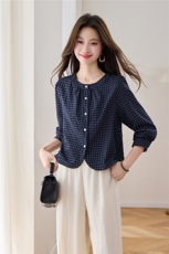 开春穿搭衬衫女士夏装2026新款轻奢高级感洋气气质衬衣上衣，女装衬衫，涵誉