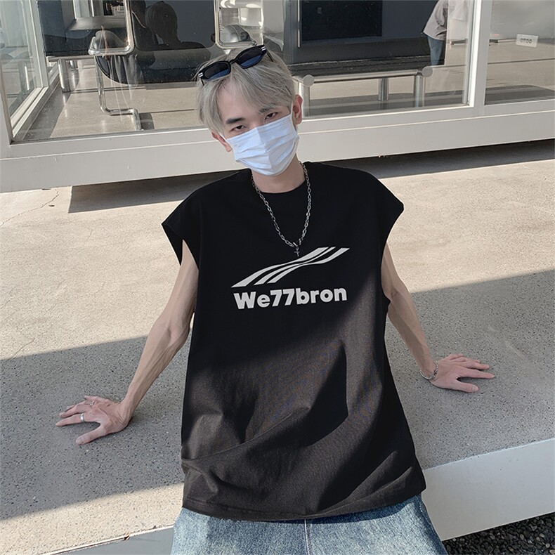 已注册美式得物直播抖音品质纯棉250克无袖背心T恤T2520P25控39,男装背心/马甲,电商C408-1(原B339-1)