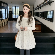 【新款】初春新款毛呢花苞裙2C327-6601-P125控208，女装连衣裙，2C327