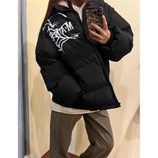 蜘蛛网刺绣字母棉服棉衣冬季加厚男女宽松面包服潮外套MZ56，男装棉衣，星座1116A（原606A-3）