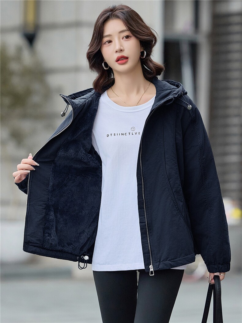 2025年冬季休闲连帽派克服,女装派克服,文熹诺