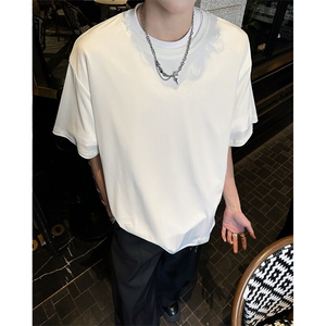 8XL-M 高品质！！特大码冰丝速干T恤男透气短袖上衣纯色DX314P25图片