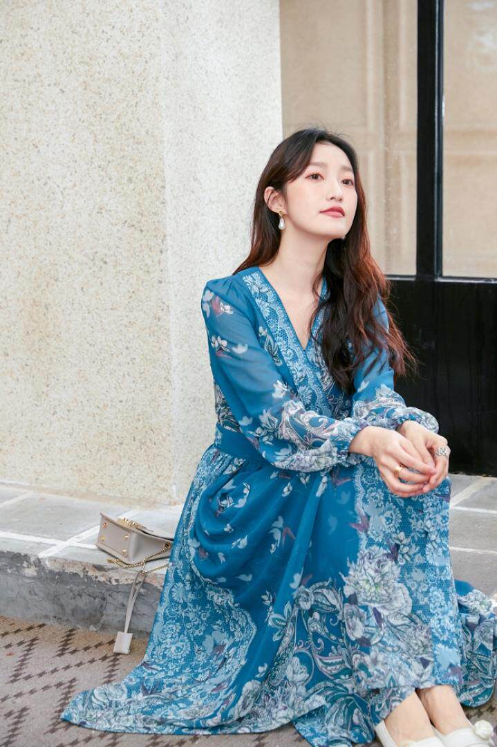 雪纺连衣裙，女装连衣裙，卡西姆