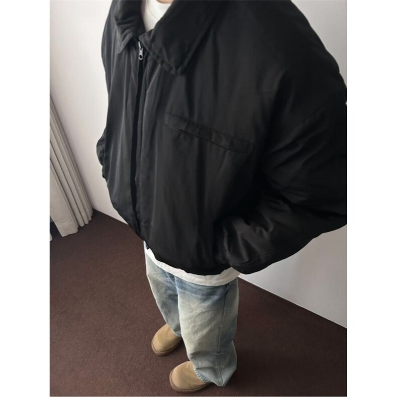 美拉德棕色cleanfit羽绒棉服男冬季痞帅飞行夹克外套MF421-P80,男装夹克,星座412-3