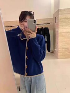 女士秋冬简约时尚加厚开衫羊毛图片