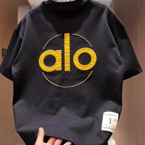 潮男时尚字母印花上衣潮牌T恤男士打底衫短袖网红款半袖GA511 P32图片