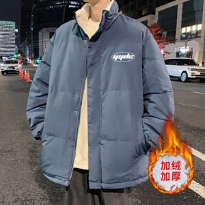 ！2023秋冬字yyds字母印花加绒加厚立领棉服外套MY106特P78图片