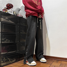k1068-p55-控78M-5XL现货拉链宽松牛仔裤港风高阶黑暗牛仔，男装牛仔裤，星座116