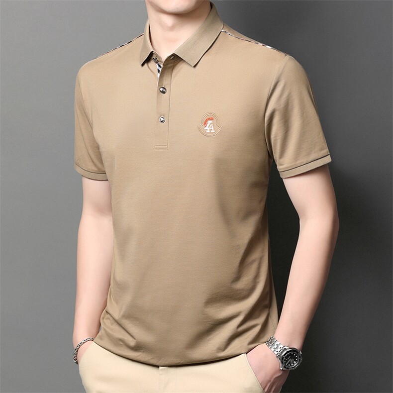 POLO衫男上衣半袖男装衣服男士体恤衫T恤潮牌休闲翻领爸爸短袖男，男装T恤，电商B212（原钱塘6029）