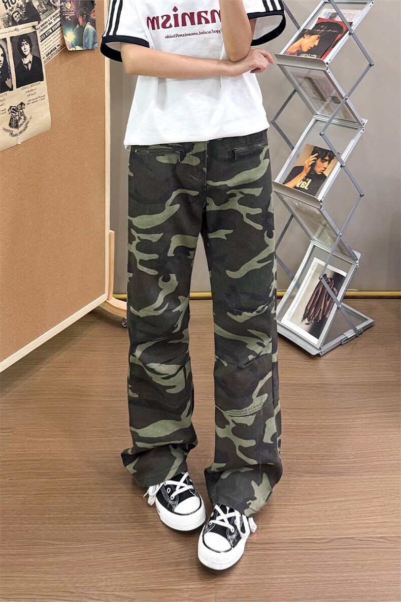 B221美式ins高街暗黑多口袋修身工装牛仔裤LK24156-P65控88,男装牛仔裤,电商B221