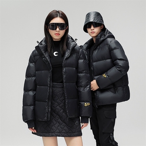 2023款羽绒服男冬款白鸭绒黑金款外套潮流男装连帽上衣YR301-P110图片