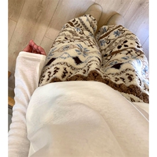 重磅500克珊瑚绒均码情侣小个子费尔岛加厚休闲裤610A-1LY006-P35，男装休闲裤，星座610A-1