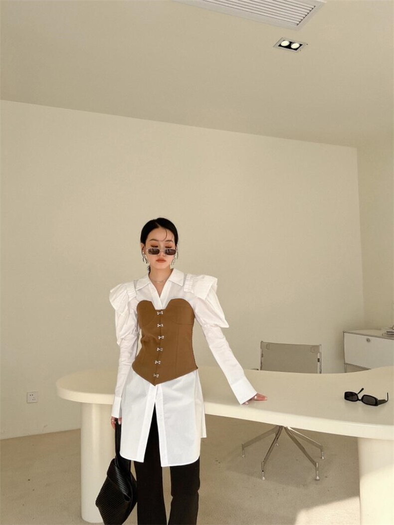 春季新款上新抹胸衬衫两件套，抹胸，LION&CAT(2F)