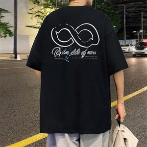 卡通印花短袖t恤男生夏季薄款纯棉重磅情侣体恤衫美式半袖上衣服图片