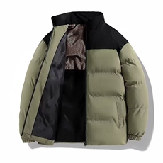 冬季新款棉衣男情侣撞色面包服立领棉服保暖宽松外套棉袄TT03P60，男装棉衣，星座1013-5