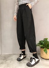 裤子，松紧腰 聚酯纤维，抗皱耐磨，其它，with E Q