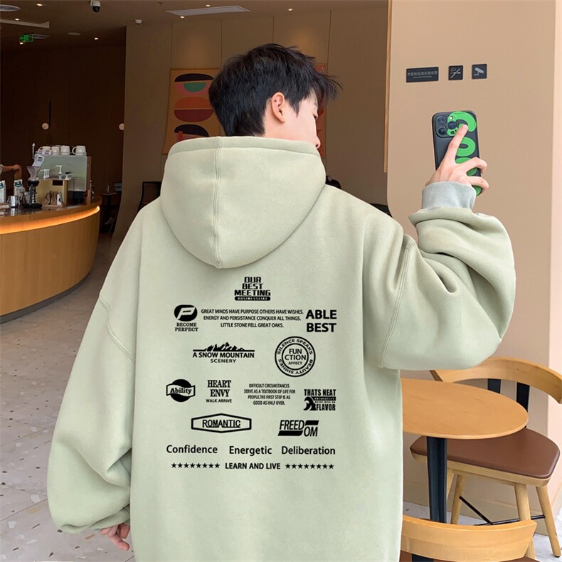 ！连帽圆领卫衣男装港风帽衫男LM175-P35,男装卫衣,电商B367