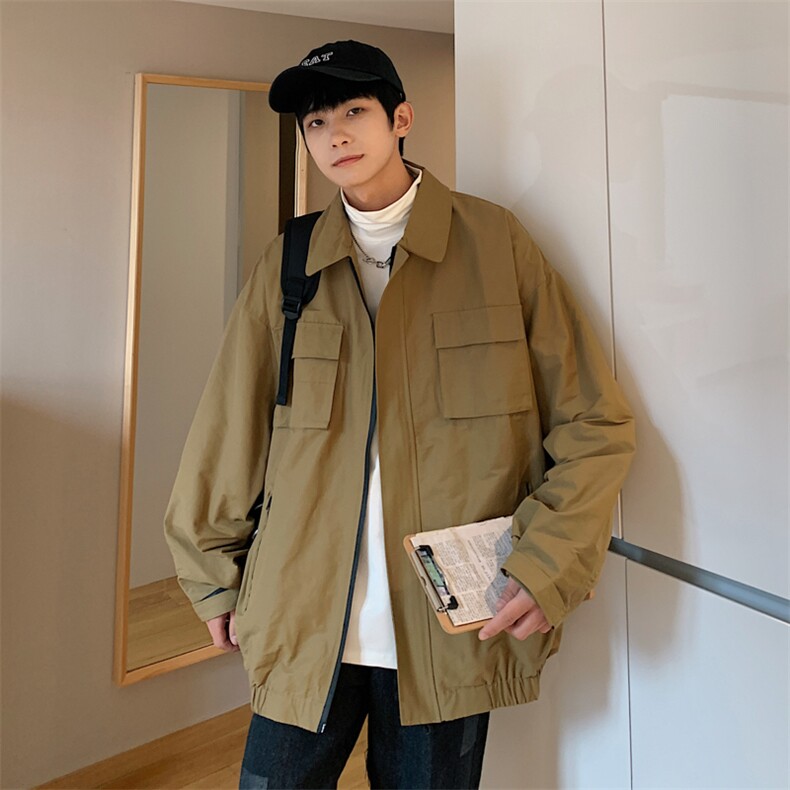 轻熟风男装高级感夹克外套男秋季情侣款工装潮牌棒球服JM09-P59图片