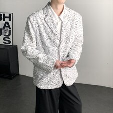 春装闪闪亮珠片亮面晚会年会夜店舞台装男演出服西装夜店歌手外套，男装西服套装，星座909