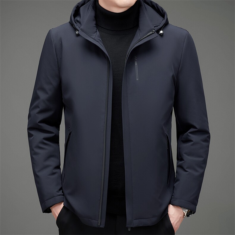 2023冬装新款中老年羽绒服男长款休闲白鸭绒外套MNSAY7055-P270图片