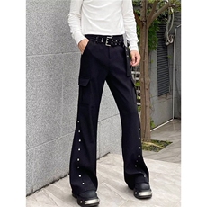 【008】宽松机能风直筒裤甜辣嘻哈休闲牛仔裤A079-N5500-P44，男装牛仔裤，电商A079
