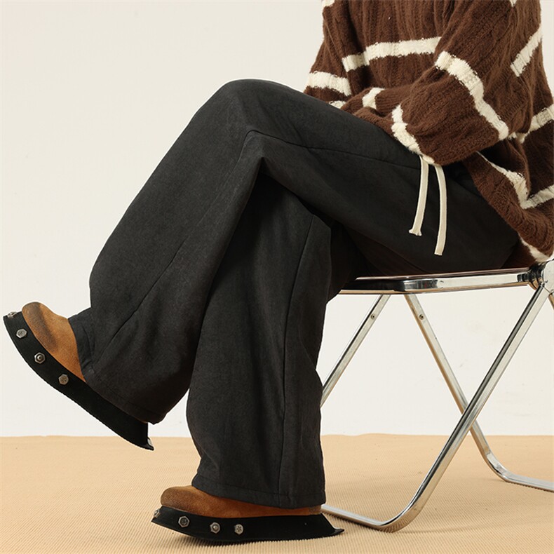 现货03纯色奶芙三合一夹棉裤男女冬季加棉裤子XZ211-1-K2475-P60，男装棉裤，星座211-1