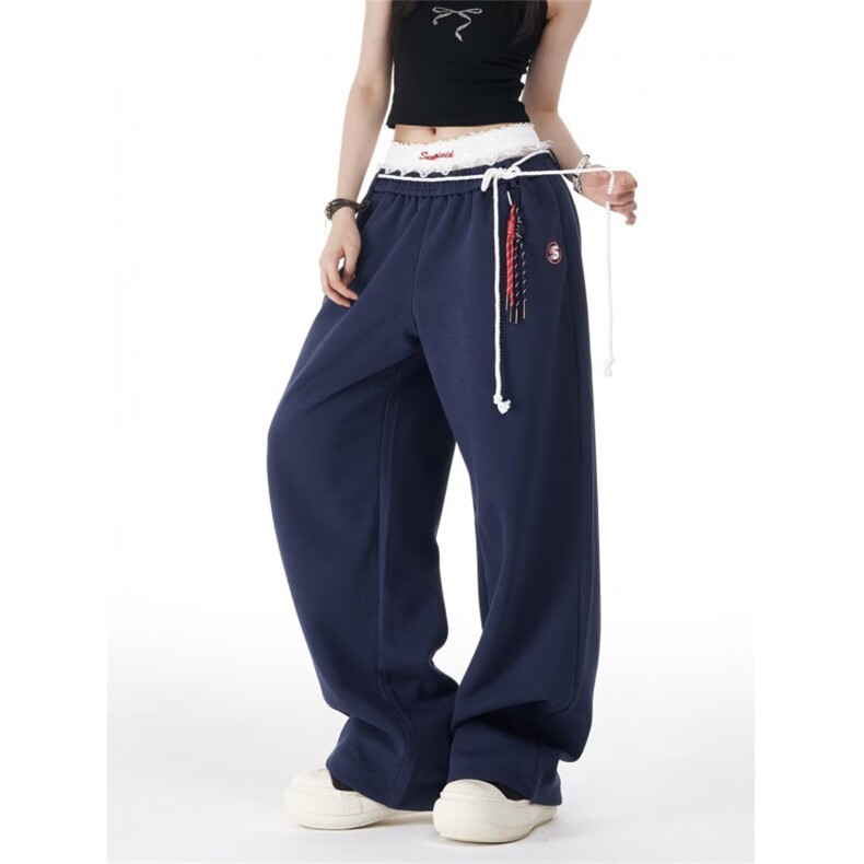 美式复古男女休闲爵士舞嘻哈运动卫裤女宽松直筒裤子KF100-p45,男装休闲裤,星座1008