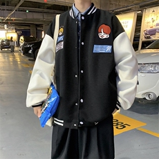 棒球服外套男秋季潮牌印花夹克港风宽松休闲百搭上衣服JK143-p55，男装夹克，星座1008-1
