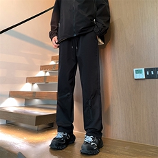 现货防风防水运动登山裤宽松直筒休闲大码工装冲锋裤男K916-P45，男装工装外套，星座205