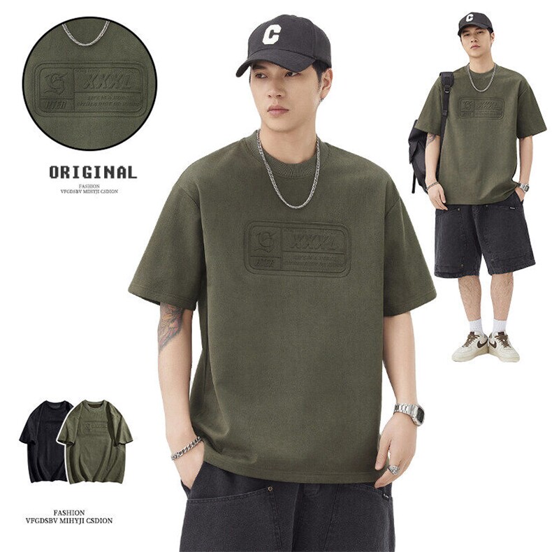 2025新款男T恤休闲旅游户外佳品免烫鹿皮绒新面料，男装T恤，星座1407