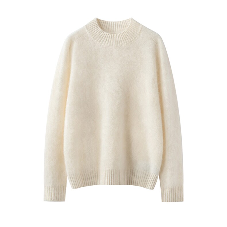 2026年秋季时尚百搭通勤简约休闲半高领套头，女装羊绒衫，万品羊绒