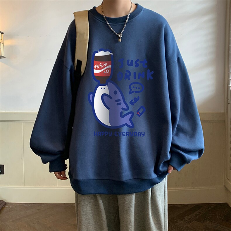 圆领卫衣男超大码胖子肥佬大号长袖t恤S6450-P28,男装卫衣,电商A040