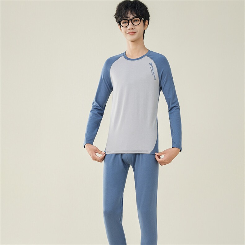 男士秋衣秋裤休闲薄款情侣保暖内衣套装两件套TZ3603-P50,男装休闲套装,星座310B-3
