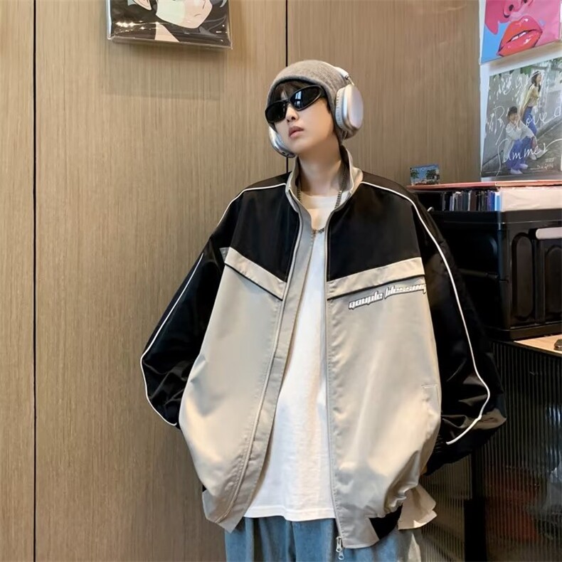 夹克男韩版潮流拼色痞子帅气棒球服2024秋冬新款ins外套JM633-P60,男装夹克,星座1109-3