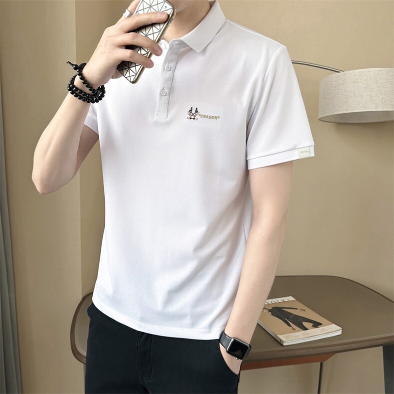 polo衫短袖男士2025夏季新款修身半袖T恤翻领夏装店主无头风,男装T恤,星座414（原B263）