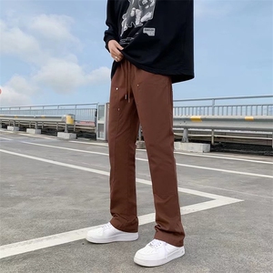 高街拉链直筒休闲裤K395P40图片
