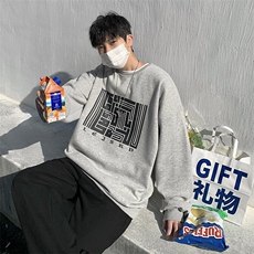 B266-T06-P5523年春季新款宽松休闲圆领情侣套头卫衣，男装卫衣，星座B257-1
