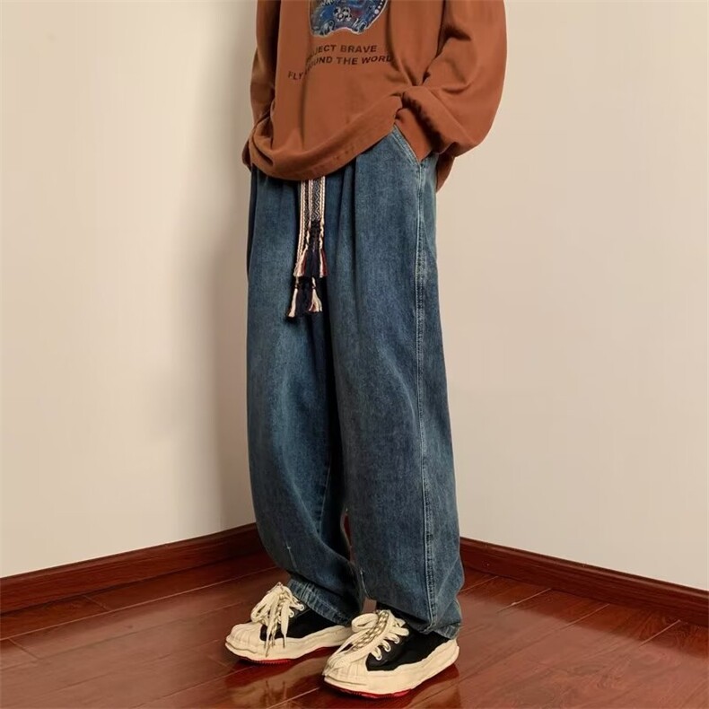 美式牛仔裤男春秋新款休闲直筒裤N9907P43,男装牛仔裤,星座1116-2