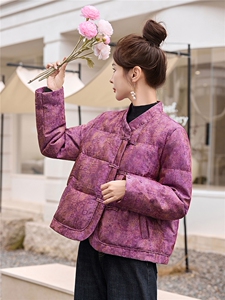新中式国风羽绒服女2025冬季新款小个子漂亮洋气短款狐狸毛领外套图片