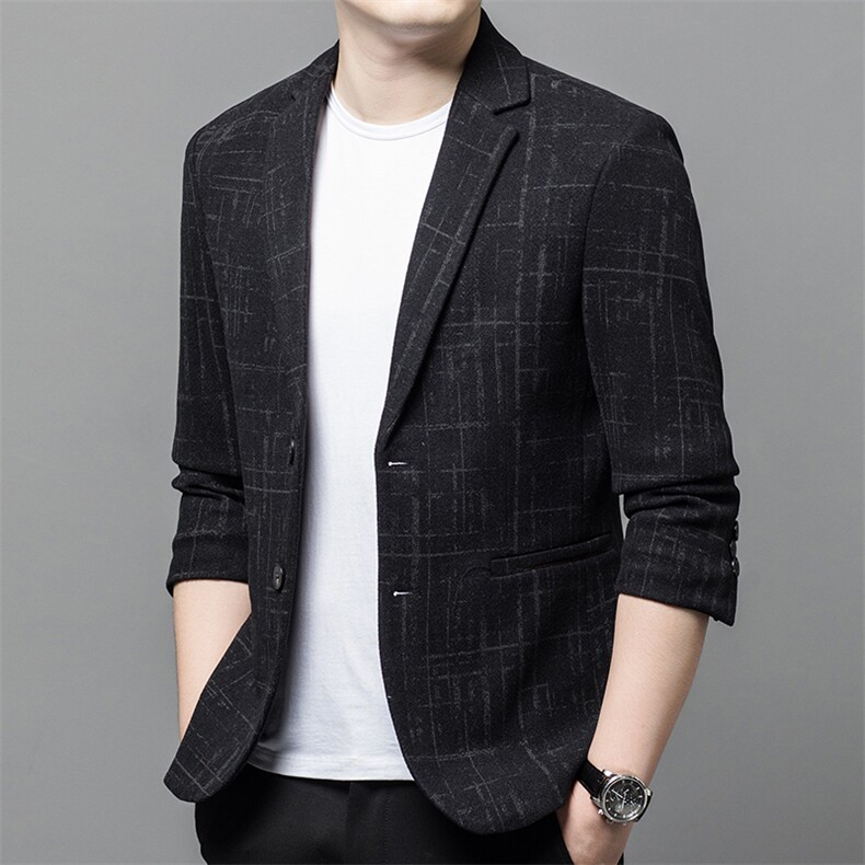 Y25909钱塘2020-2时尚休闲秋装薄款中青年男士简约西服外套P160,男装西服,钱塘207-2