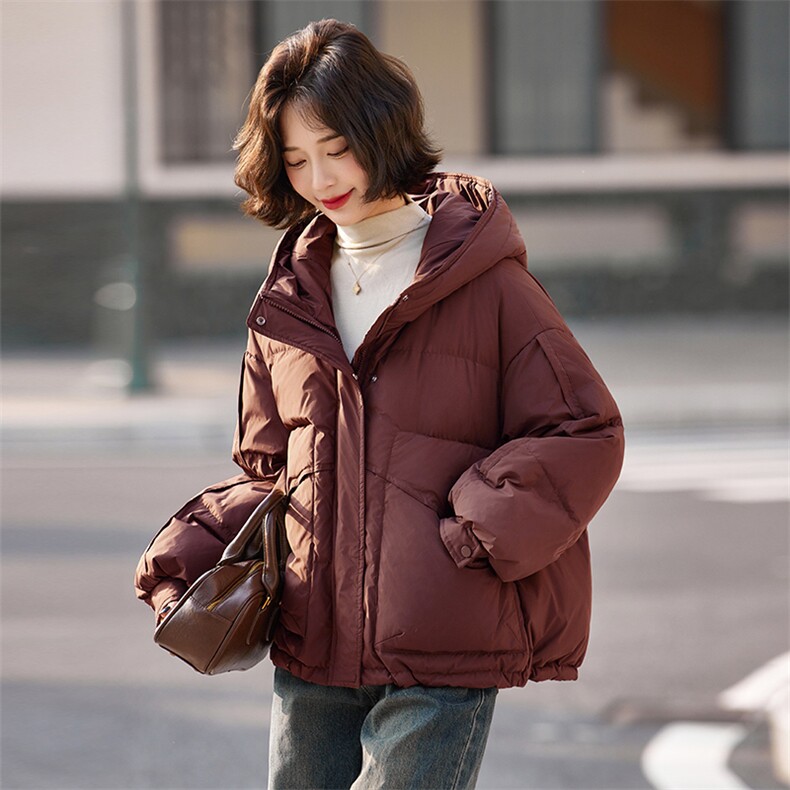 短款羽绒服女冬季2024新款高端洋气小个子云朵泡芙面包服外套,女装羽绒服,靓衣阁
