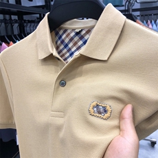 商务休闲男装夏季新款短袖T恤polo衫中年翻领薄款半袖体恤男上装，男装Polo衫，电商B212（原钱塘6029）